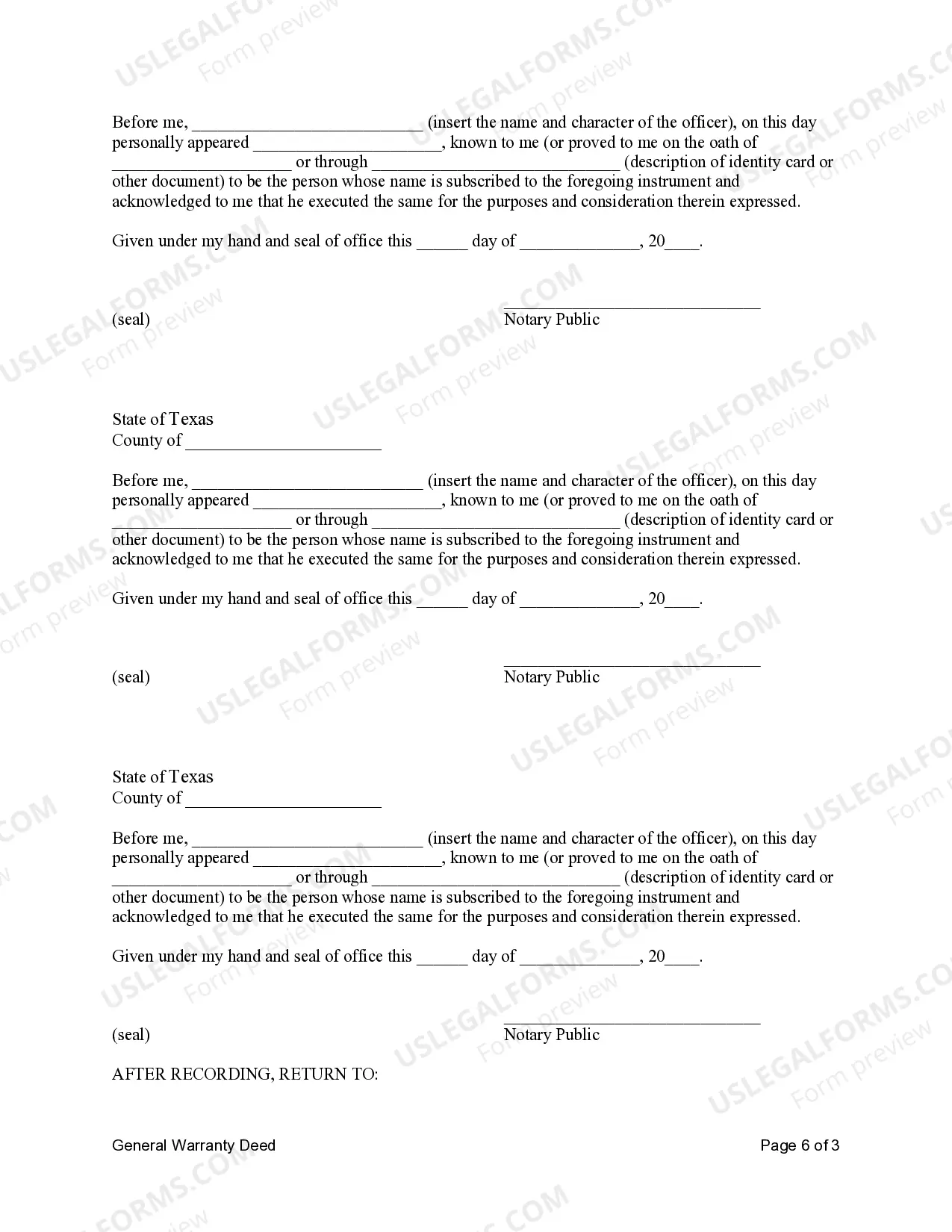 Preview General Warranty Deed - Four Individuals to Two Individuals