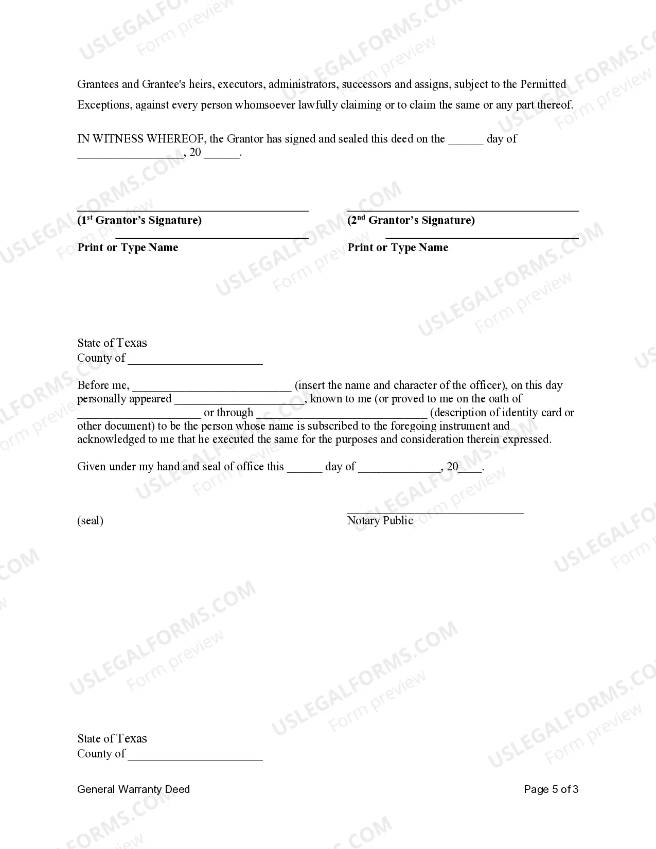 Preview General Warranty Deed - Husband and Wife to Husband and Wife
