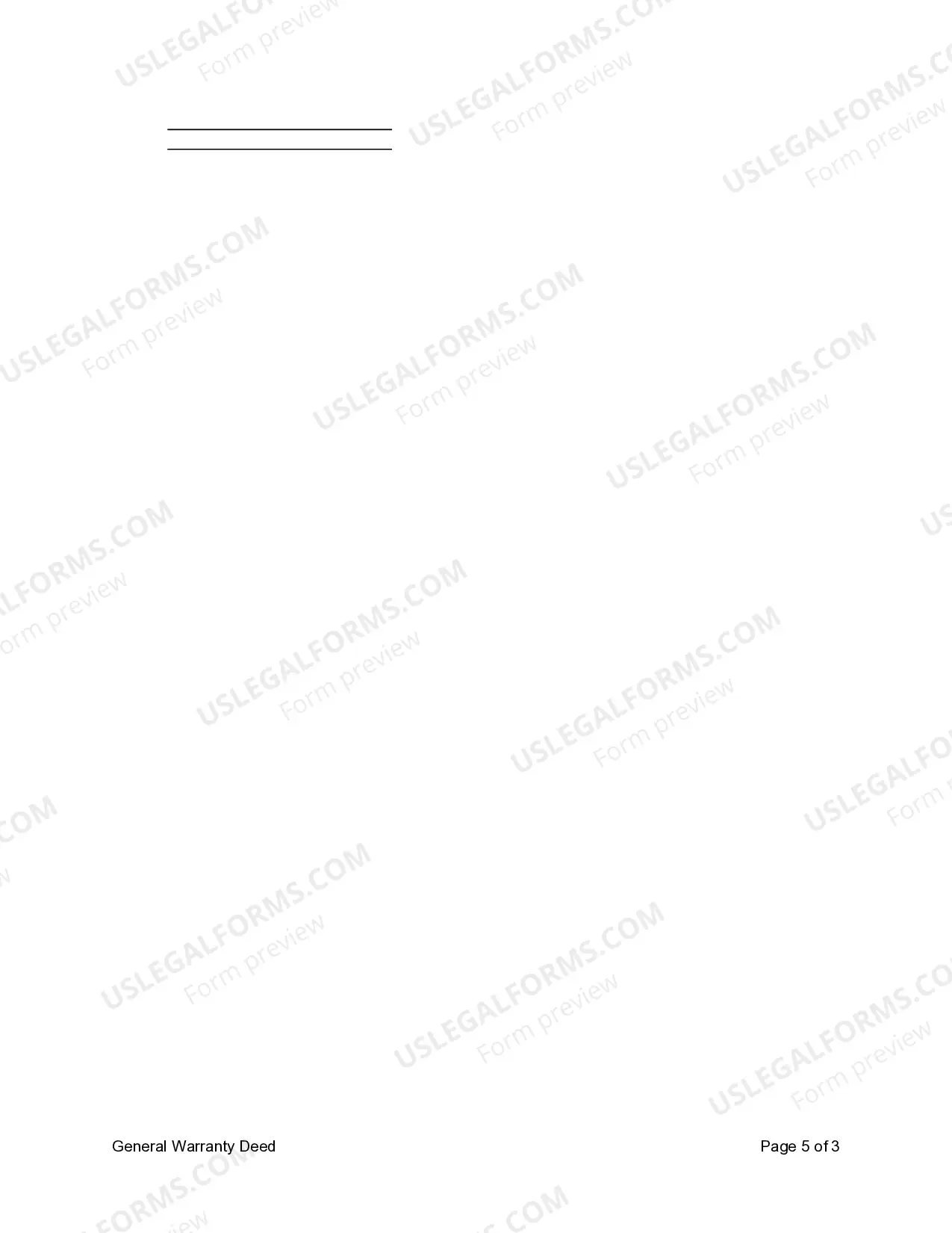 Preview General Warranty Deed from Two Individuals to One Individual