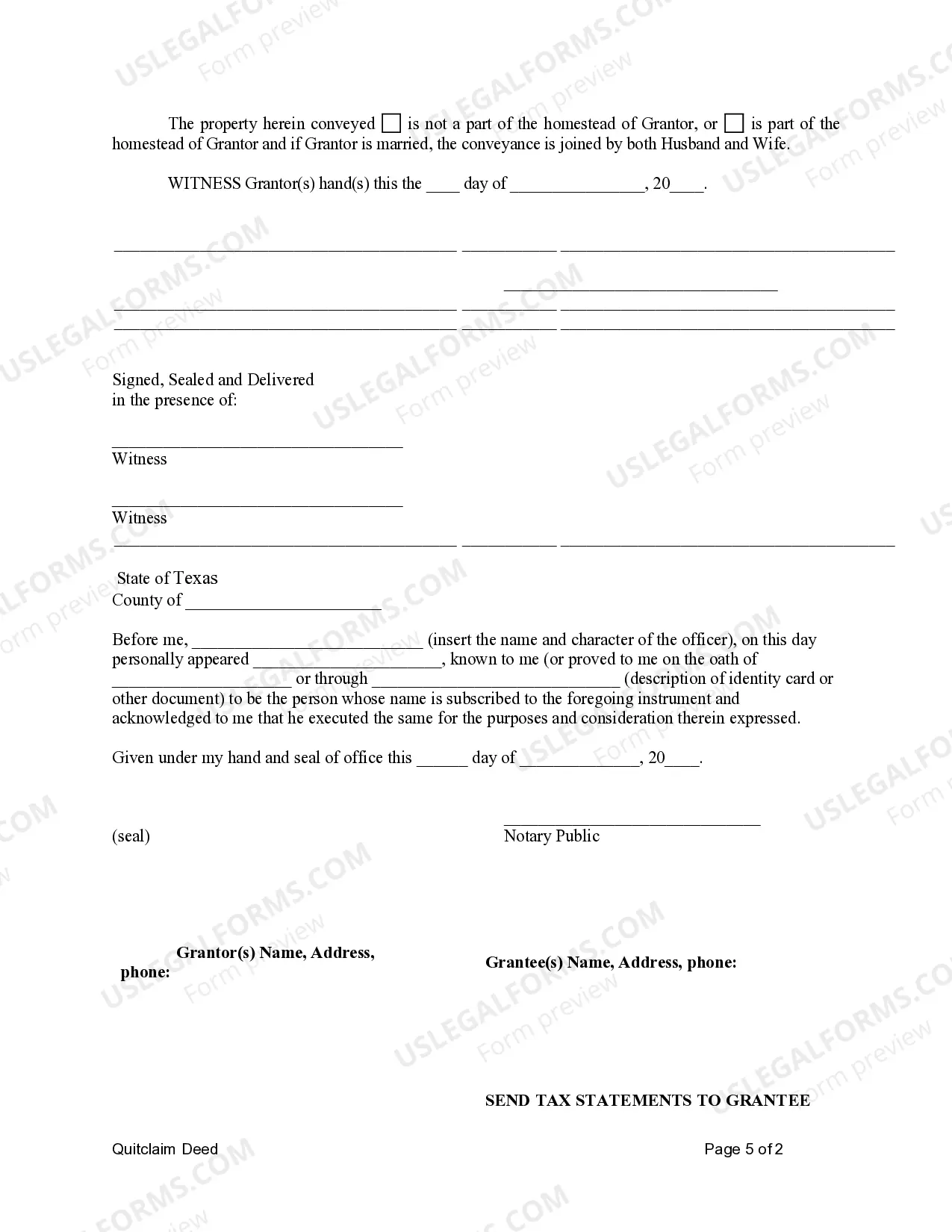 Preview Quitclaim Deed from Individual to Corporation