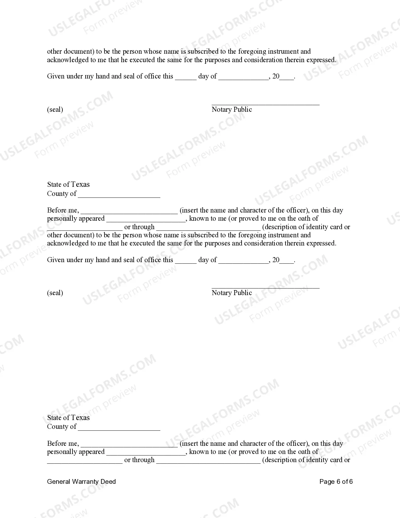 Preview General Warranty Deed - Eight Individual Grantors to Two Individual Grantees