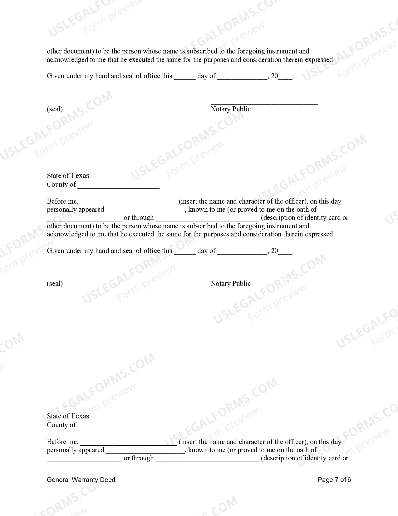Preview General Warranty Deed - Eight Individual Grantors to Two Individual Grantees