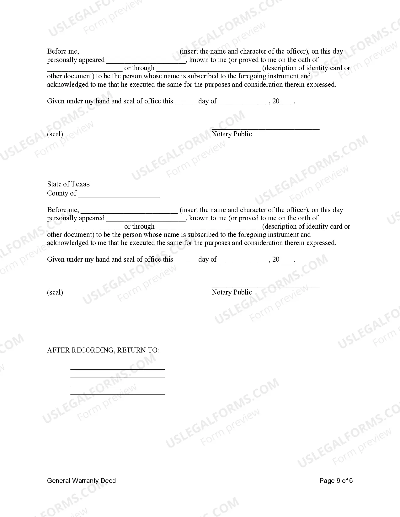 Preview General Warranty Deed - Eight Individual Grantors to Two Individual Grantees