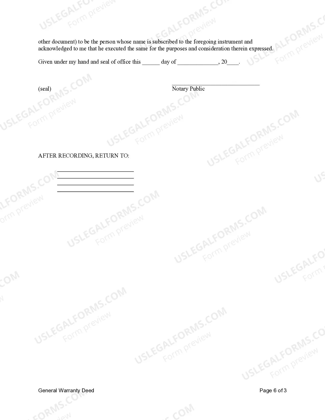 Preview General Warranty Deed - Husband and Wife to Husband and Wife with Reserved Life Estates