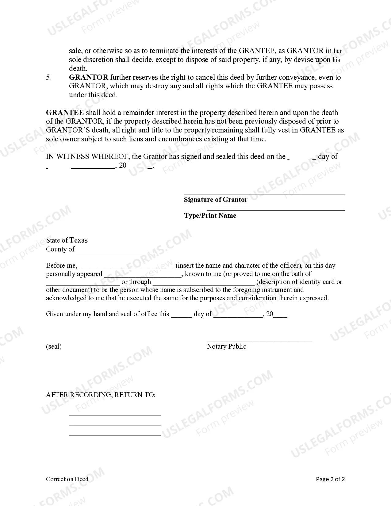 Preview Correction Deed - Prior Deed from an Individual to an Individual