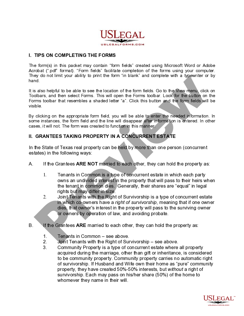 Texas General Warranty Deed with Vendors Lien US Legal Forms