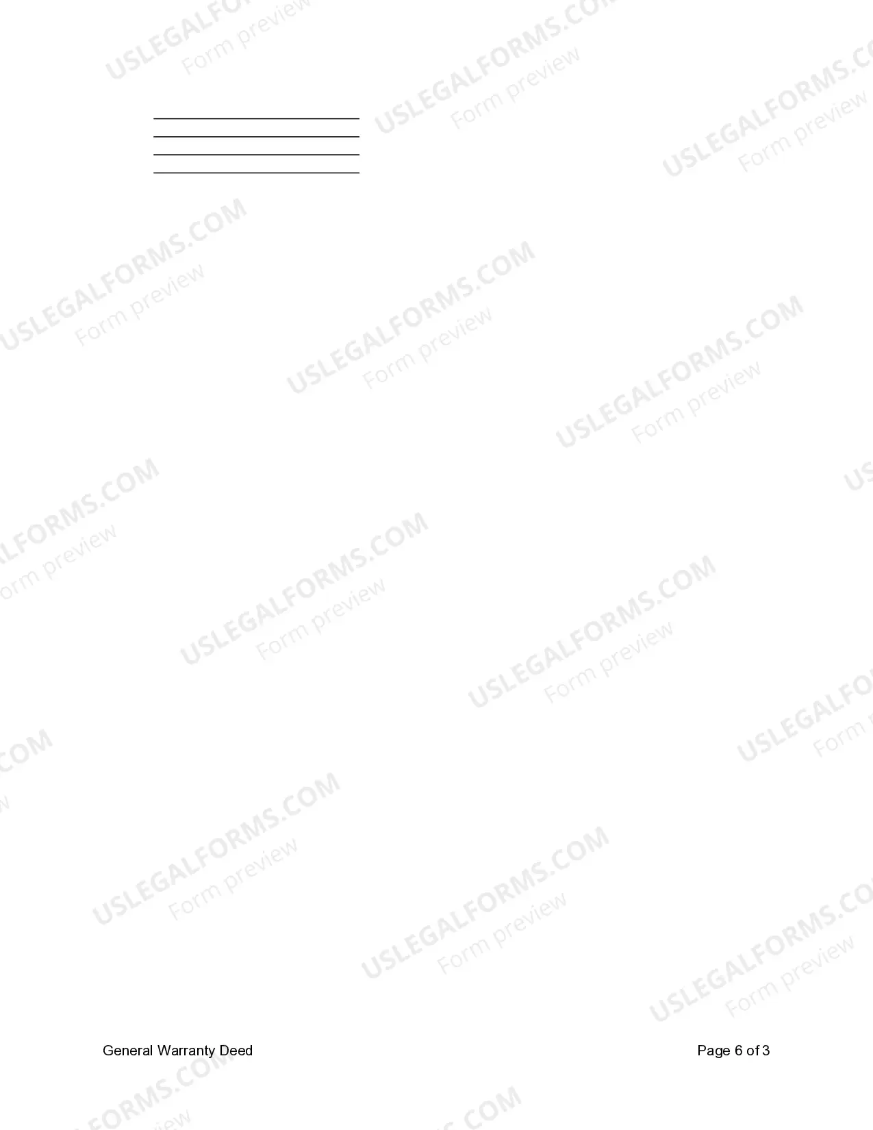 Preview General Warranty Deed with Vendors Lien