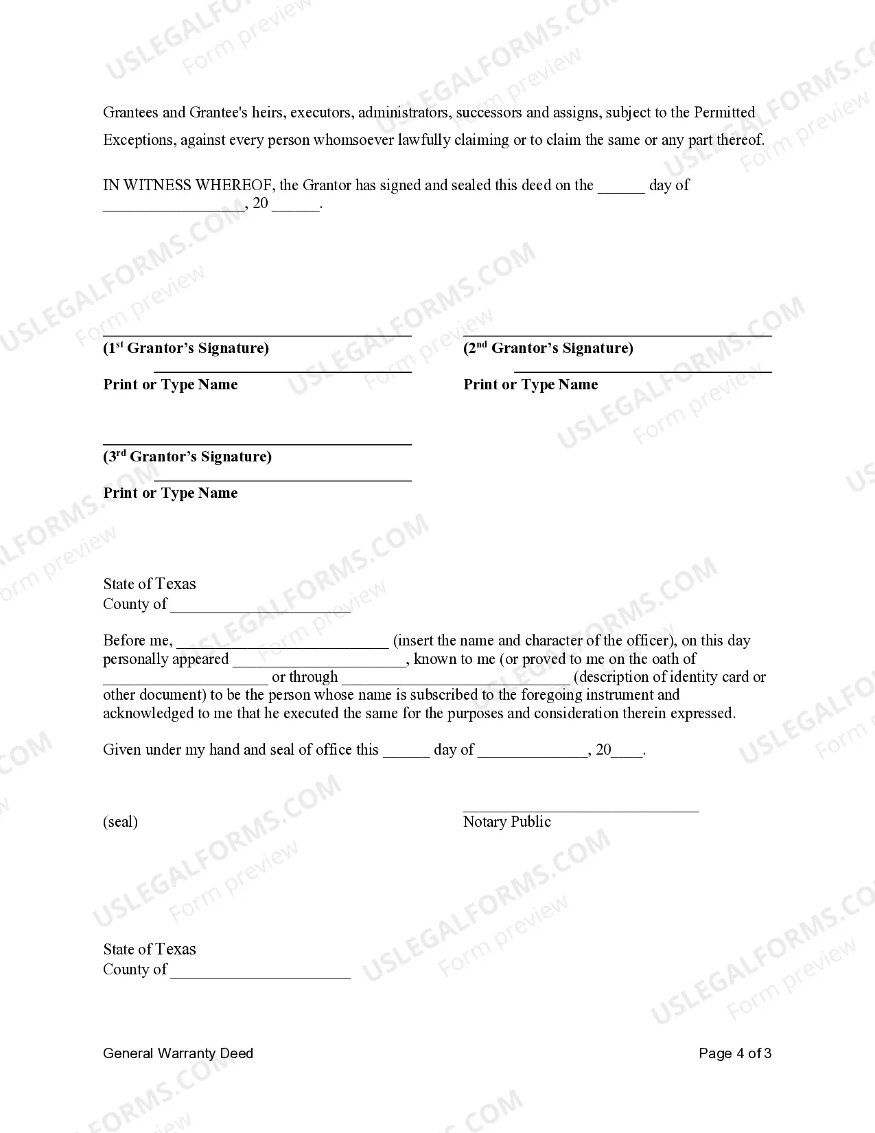 Preview General Warranty Deed