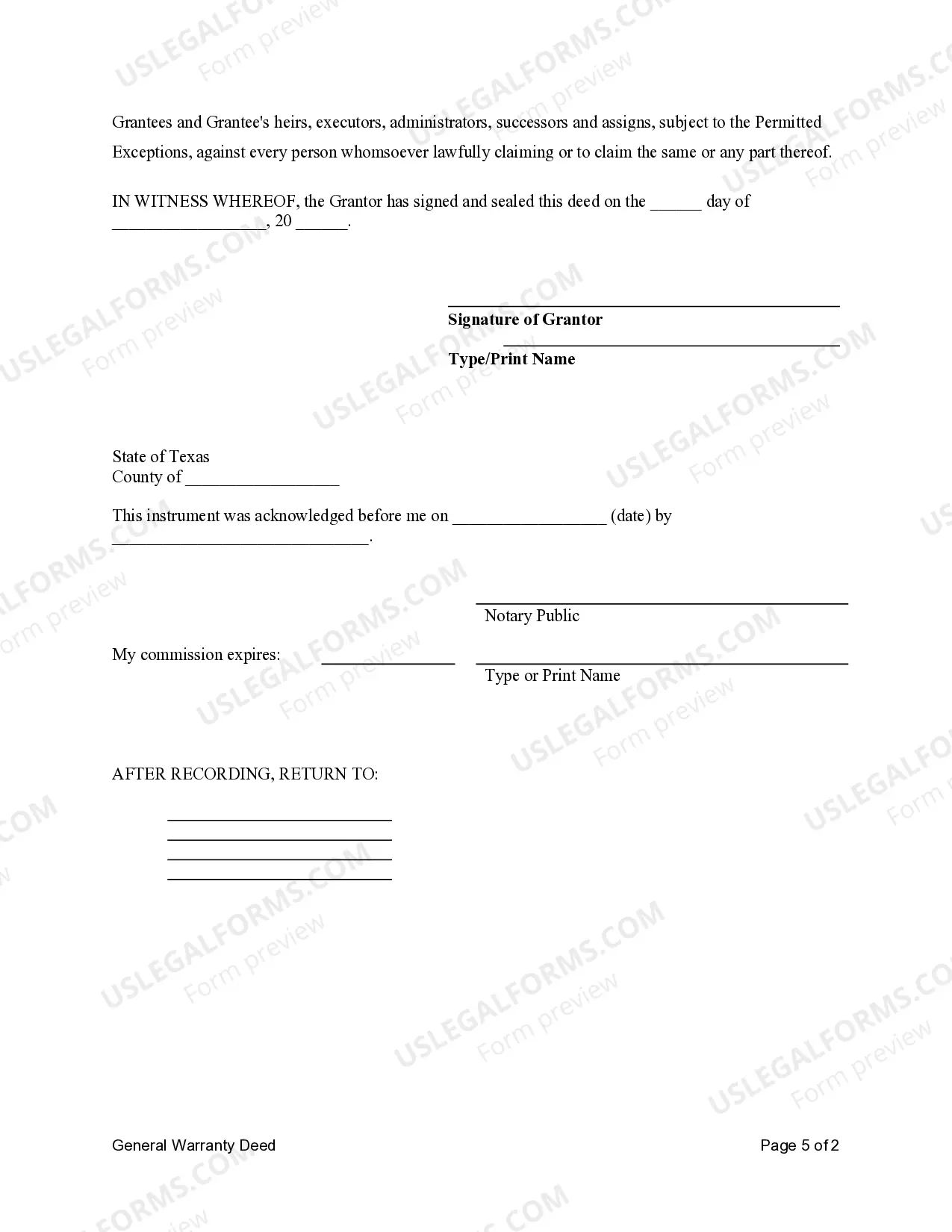 Preview General Warranty Deed from an Individual to Two Individuals