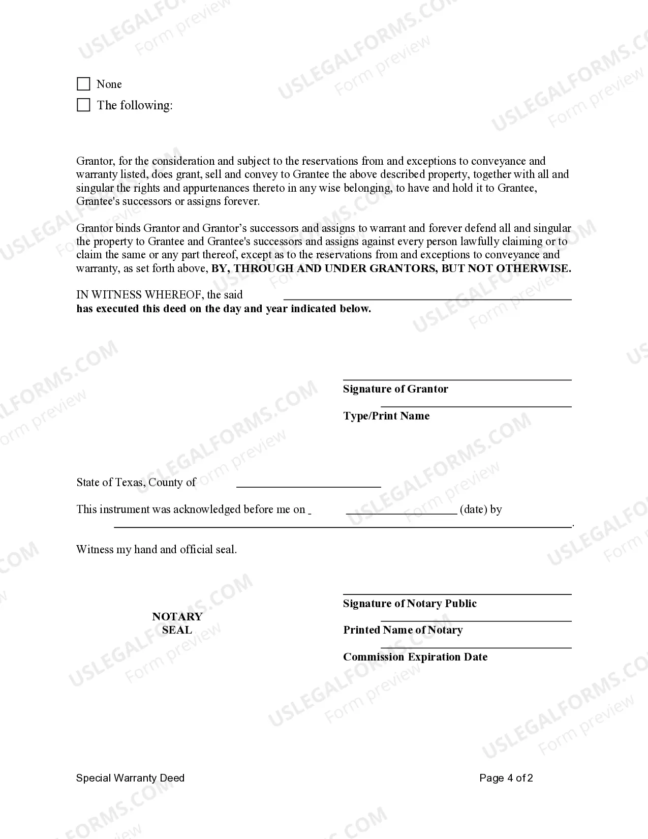 Preview Special Warranty Deed - Individual to LLC