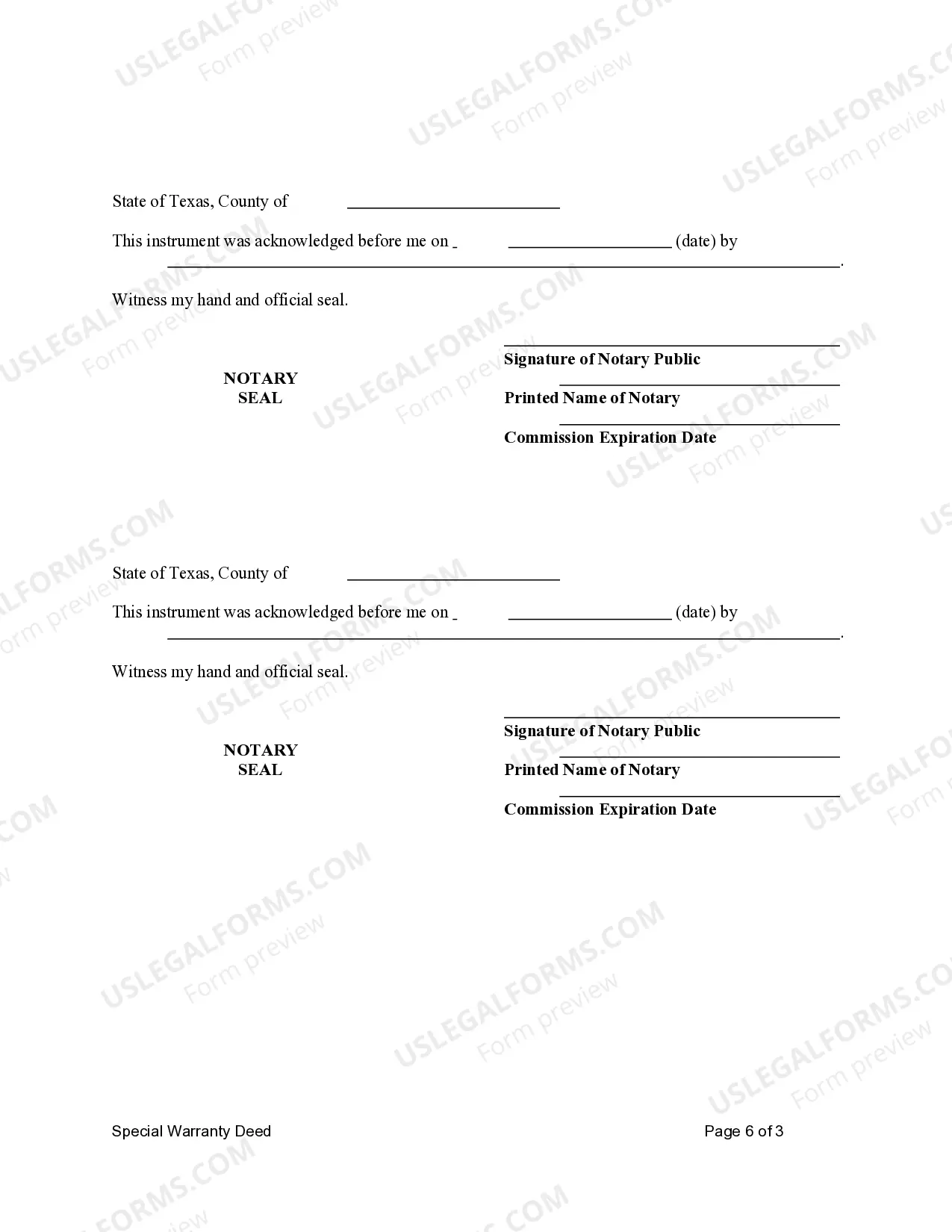 Preview Special Warranty Deed from Two Individuals to Three Individuals