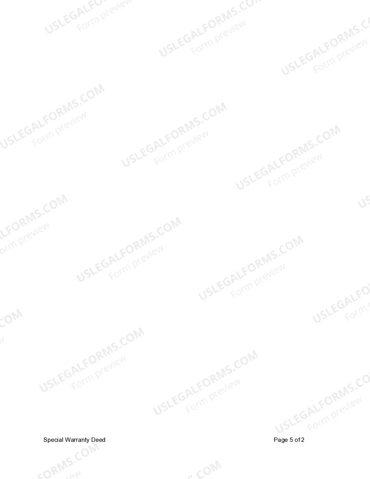 Preview Special Warranty Deed - Trust to Two Individuals as Joint Tenants with Rights of Survivorship