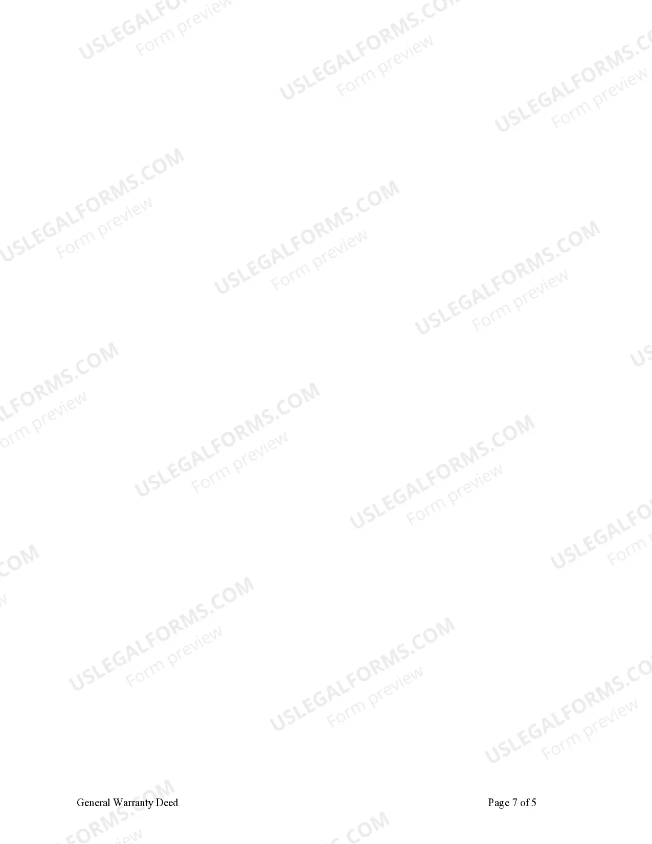 Preview General Warranty Deed Transferring Life Estate from Five Individuals to an Individual