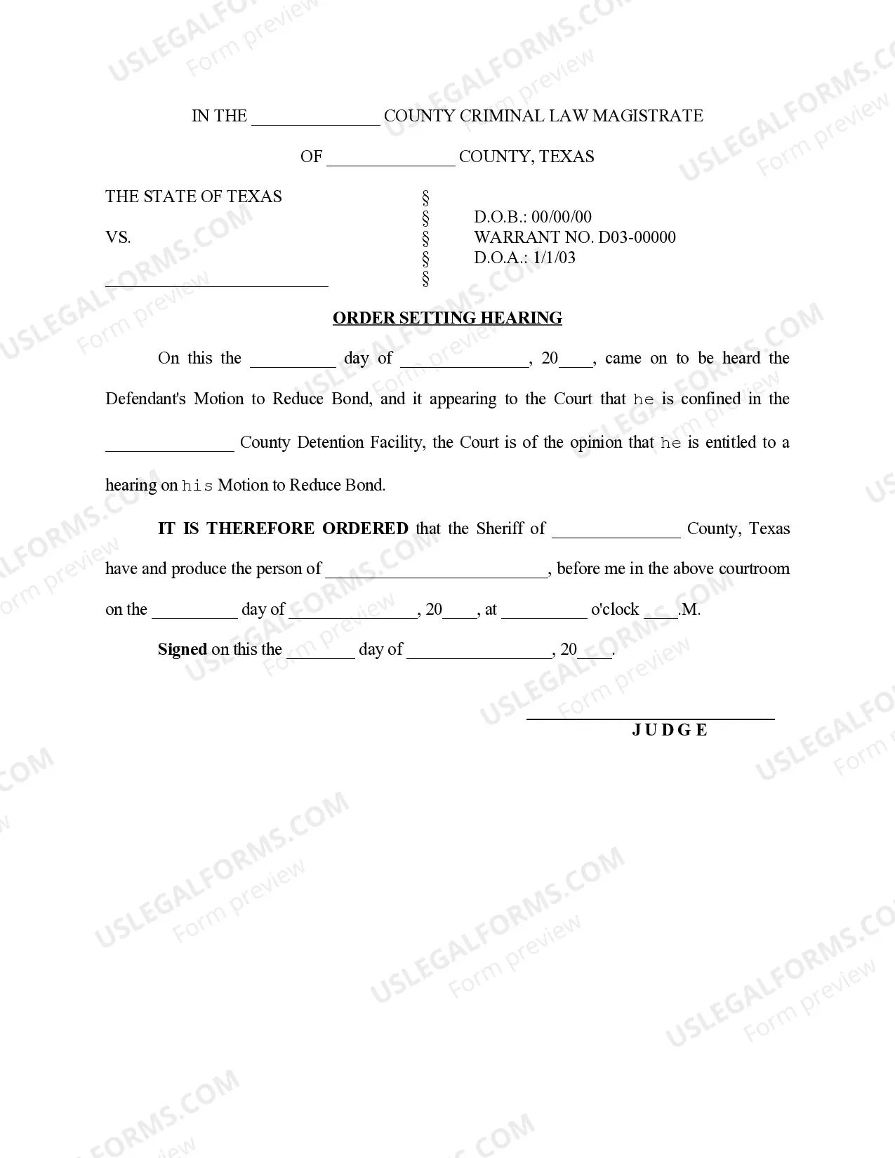 Preview Motion to Reduce Bond