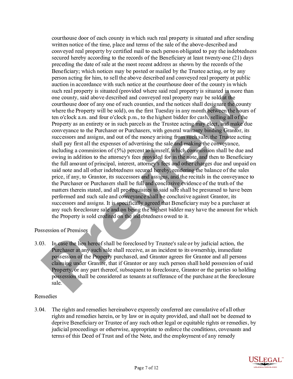 page 6 Deed of Trust and Security Agreement preview