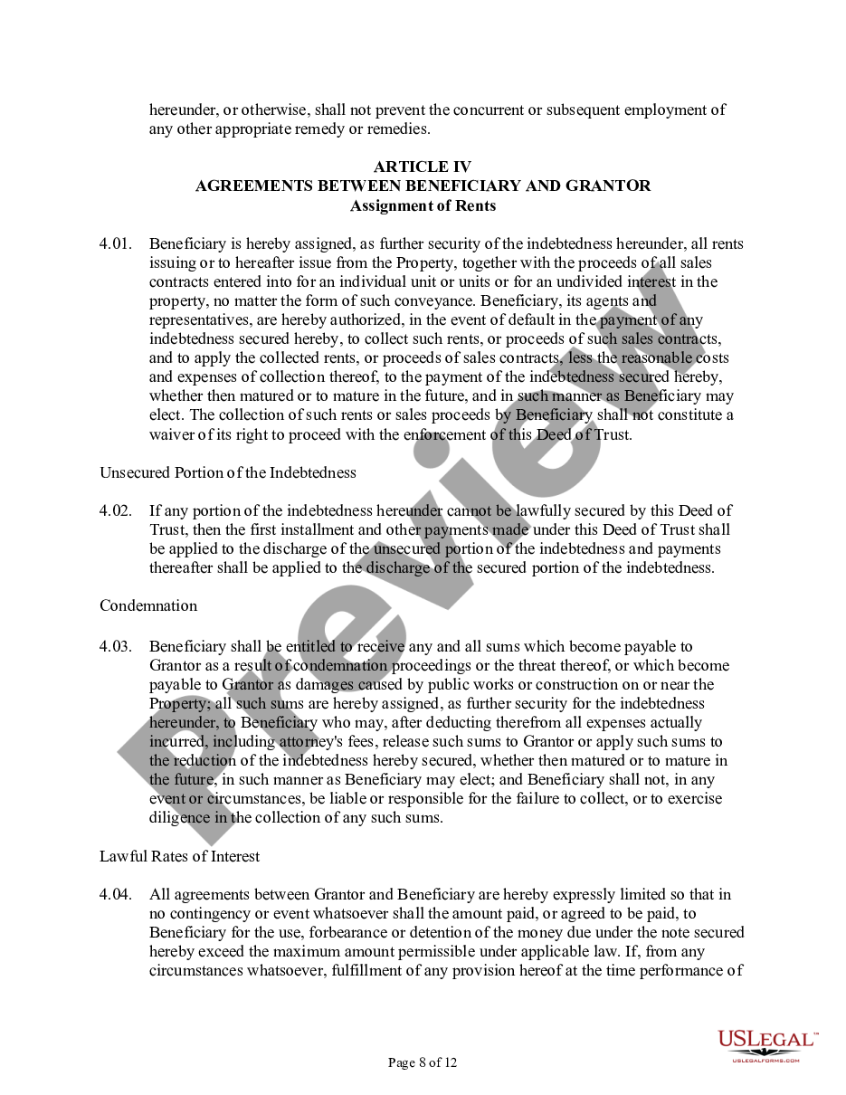 page 7 Deed of Trust and Security Agreement preview