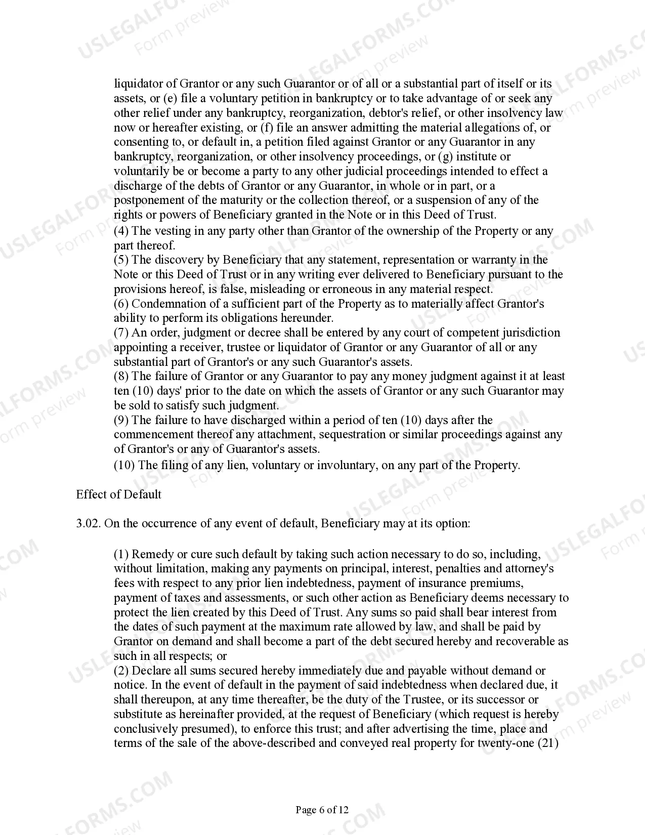 Preview Deed of Trust and Security Agreement