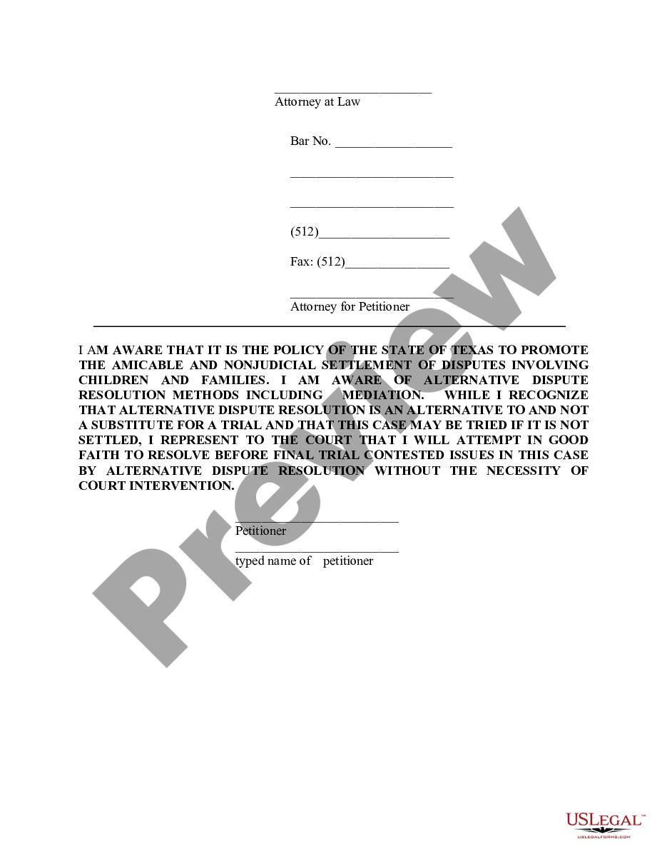 page 3 Petition for Divorce for People with No Children preview