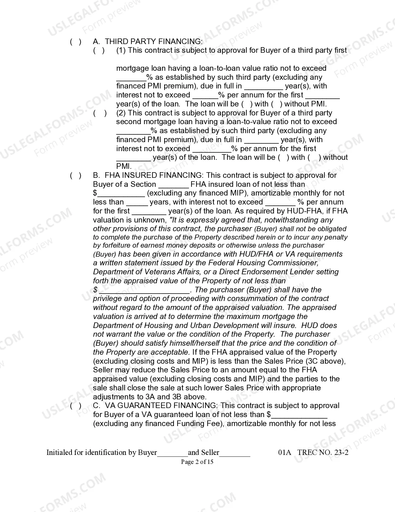Preview New Home Contract (Incomplete Construction)