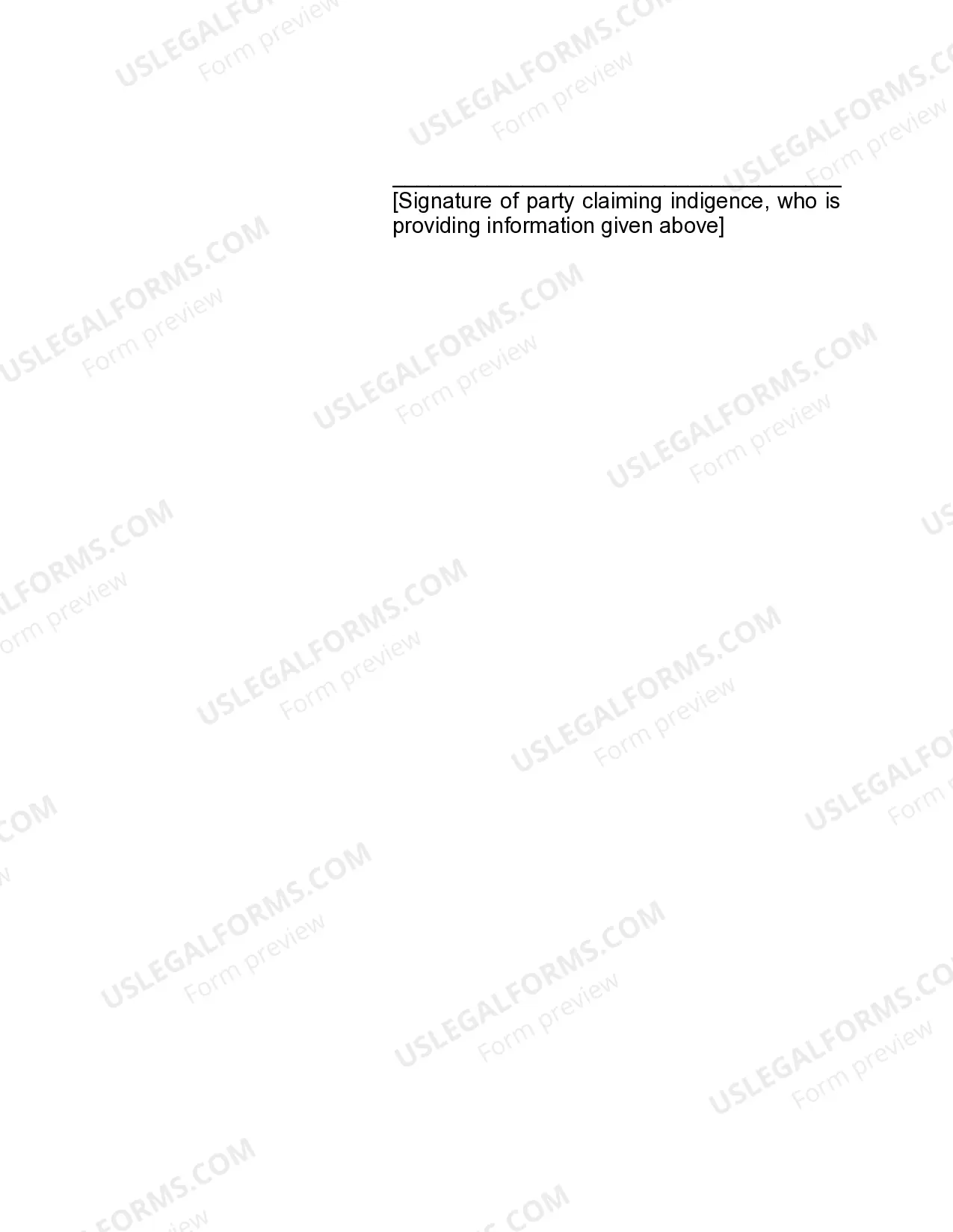 Preview Affidavit of Indigence (Appeal; Incarcerated Inmate)