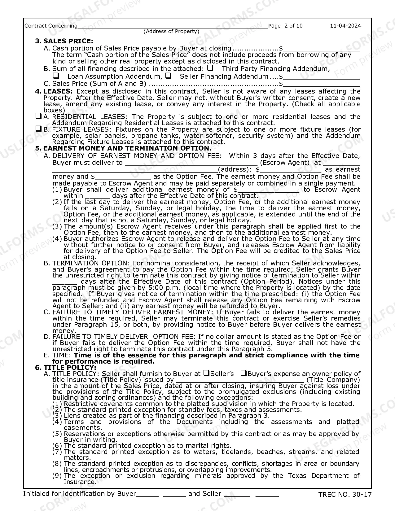 Preview Residential Condominium Contract (Resale)