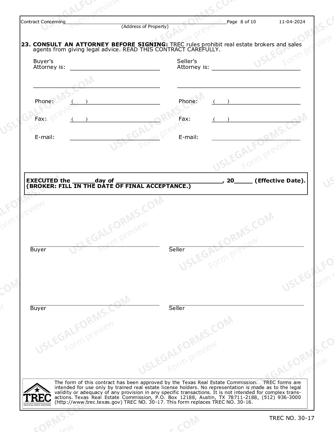 Preview Residential Condominium Contract (Resale)