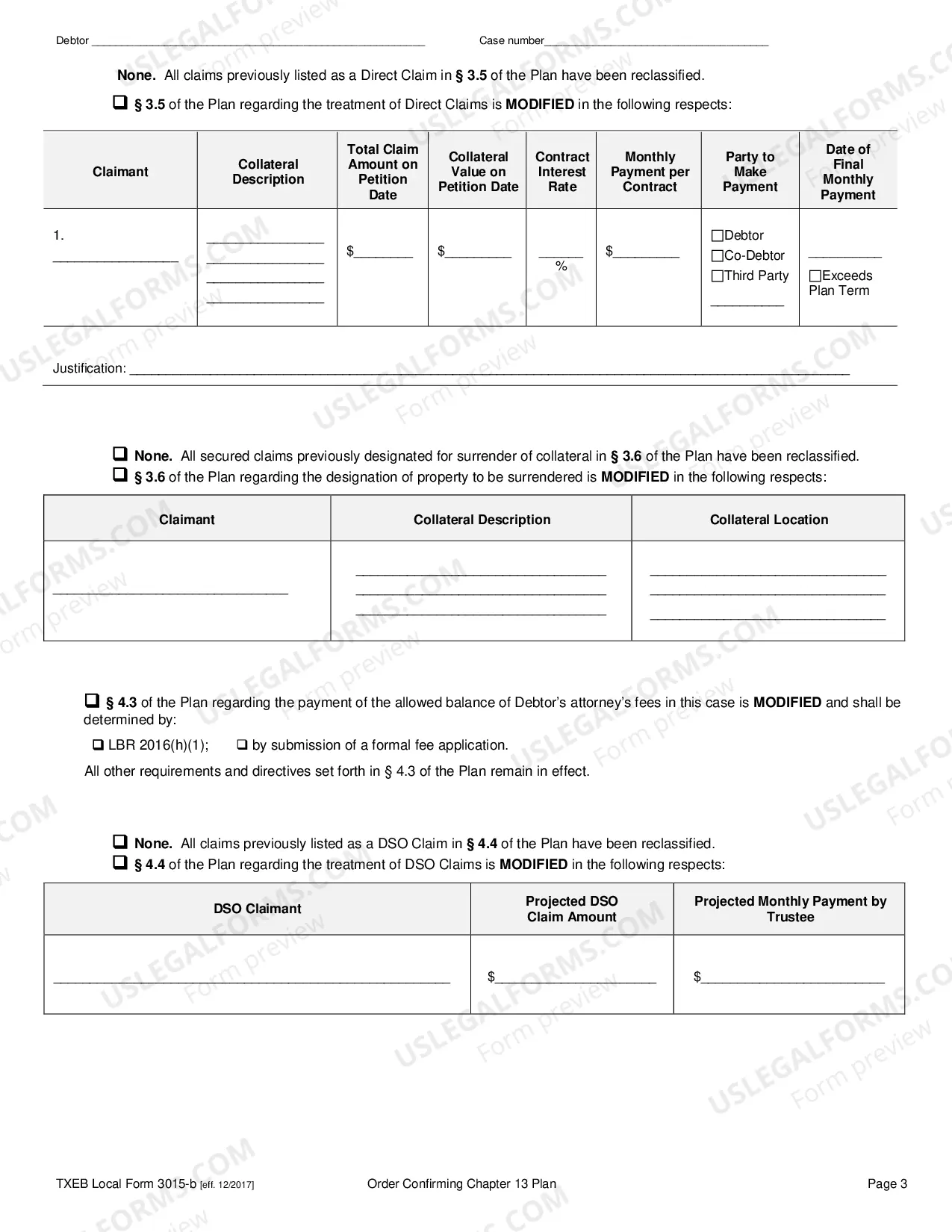 Preview Order Confirming Chapter 13 Plan And Related Orders