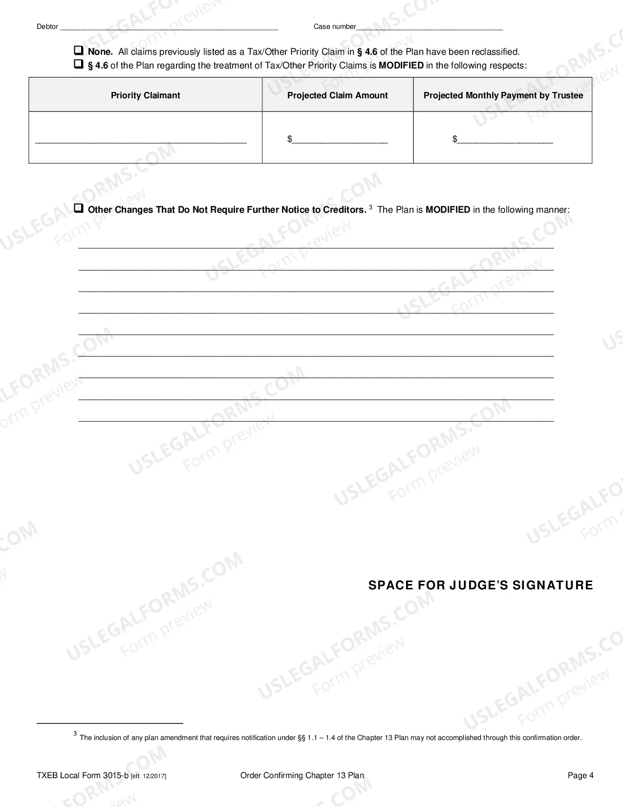 Preview Order Confirming Chapter 13 Plan And Related Orders