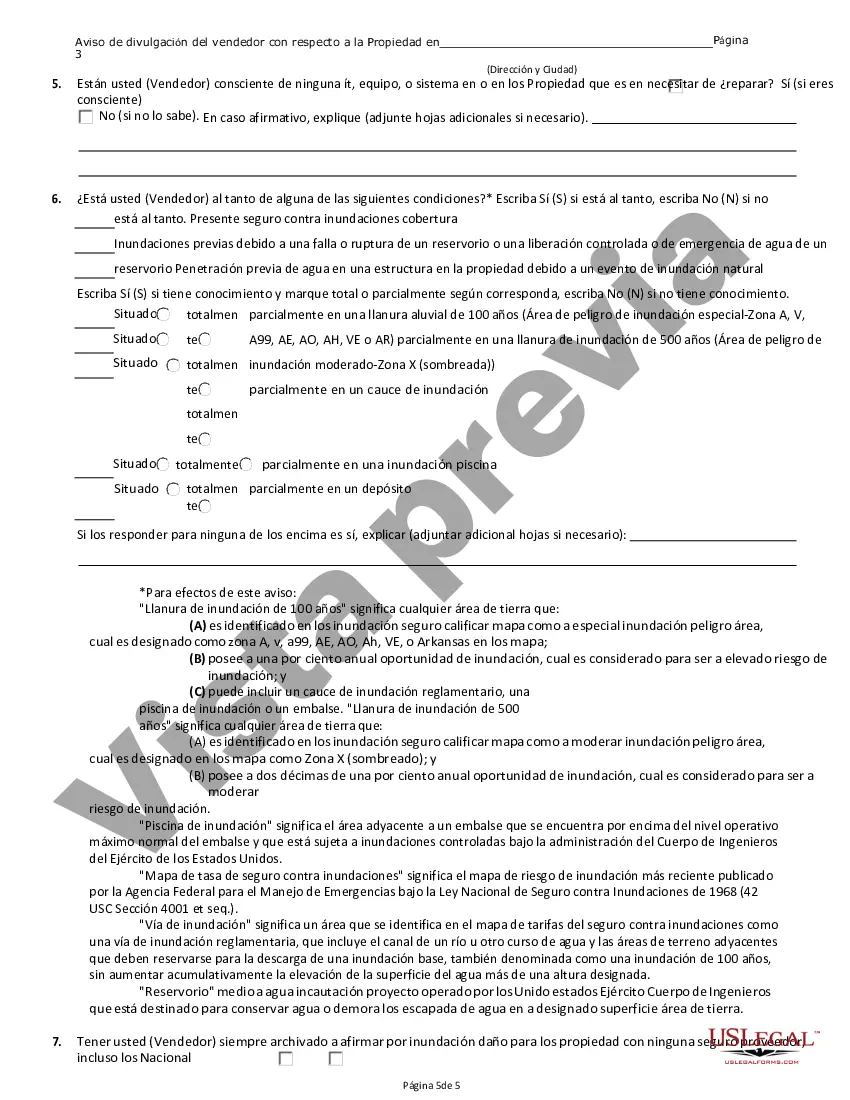 Preview Declaración de divulgación de propiedad comercial del vendedor