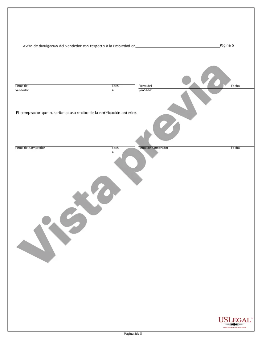 Preview Declaración de divulgación de propiedad comercial del vendedor