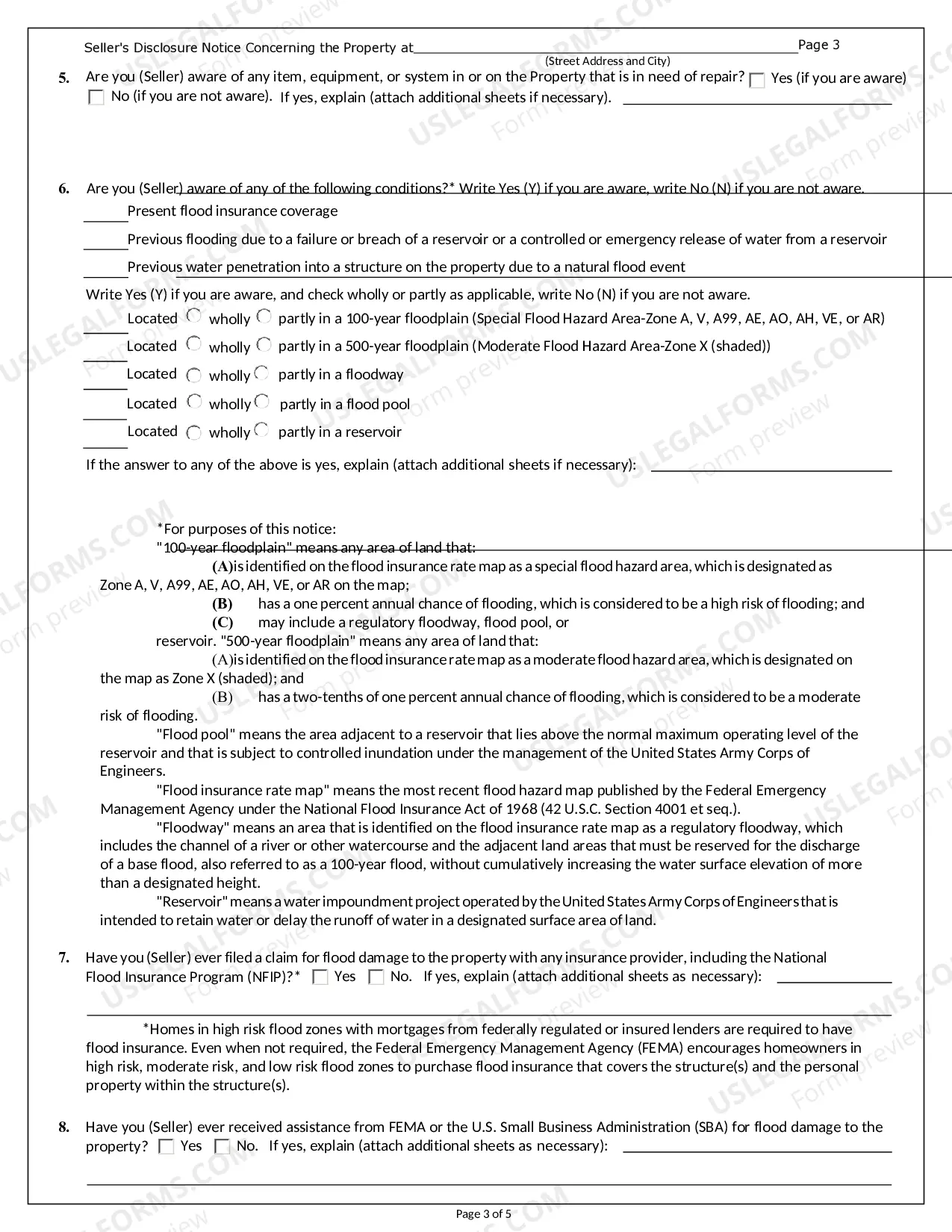 Preview Seller's Commercial Property Disclosure Statement