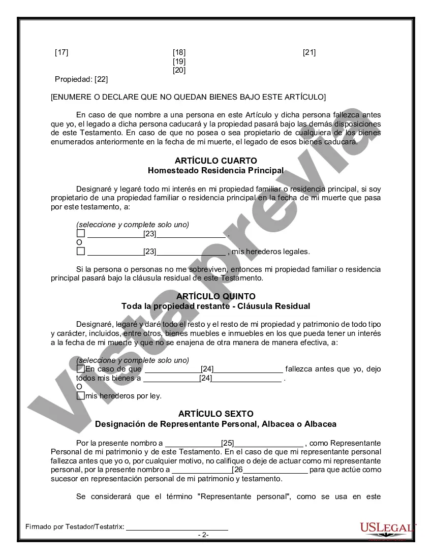 Preview Testamentos mutuos que contienen última voluntad y testamentos para personas solteras que viven juntas sin hijos