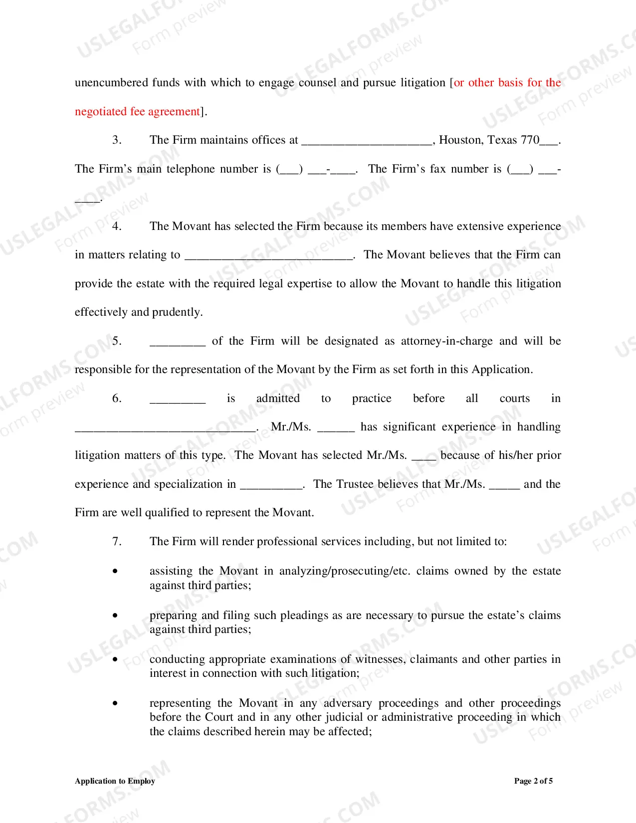 Preview Application to Employ
