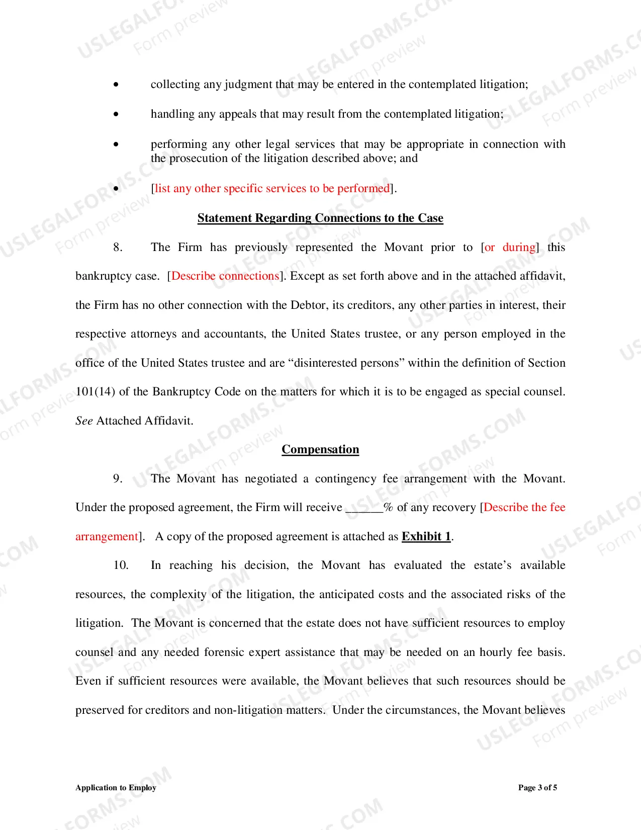 Preview Application to Employ