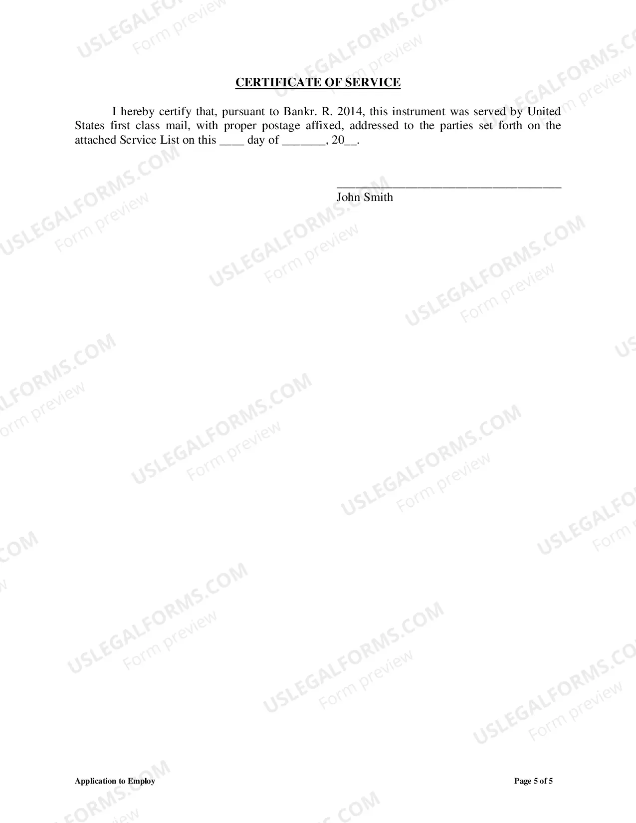 Preview Application to Employ
