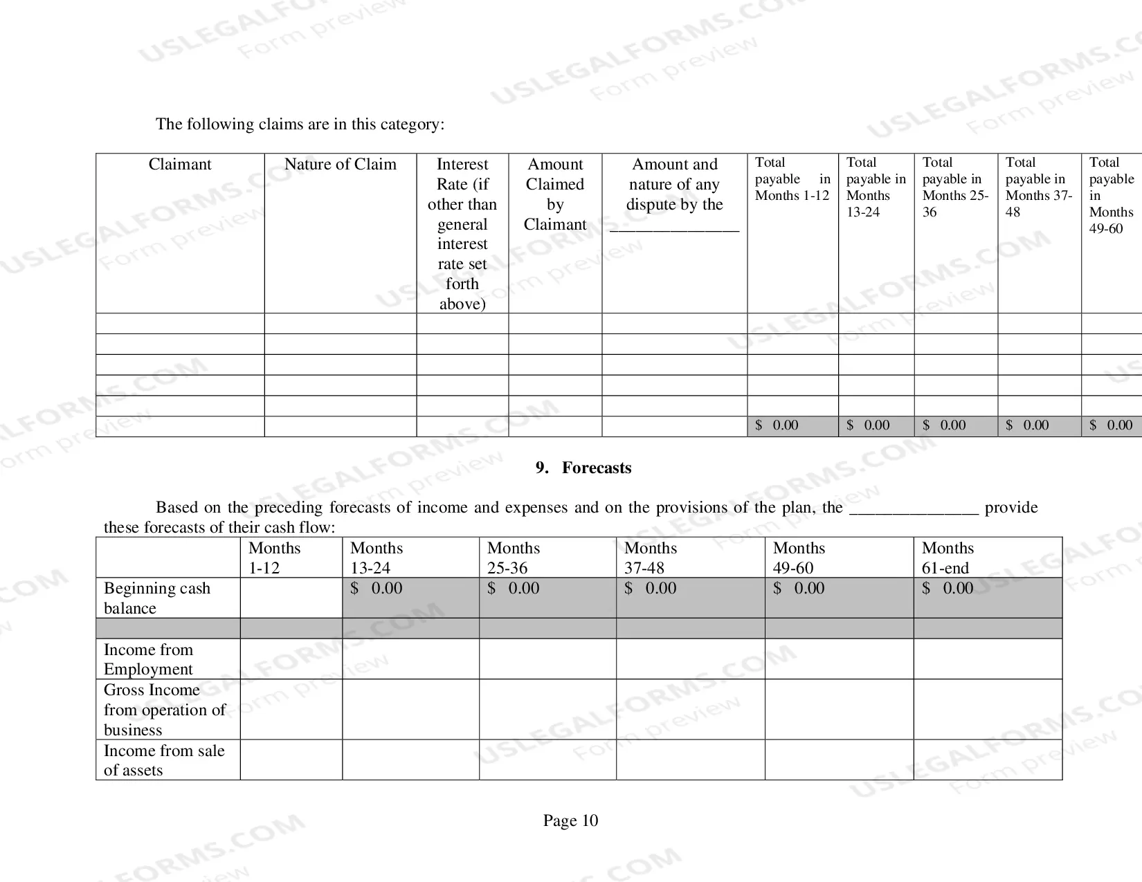 Preview Model Individual Chapter 11 Plan (modified 03/18/2016)