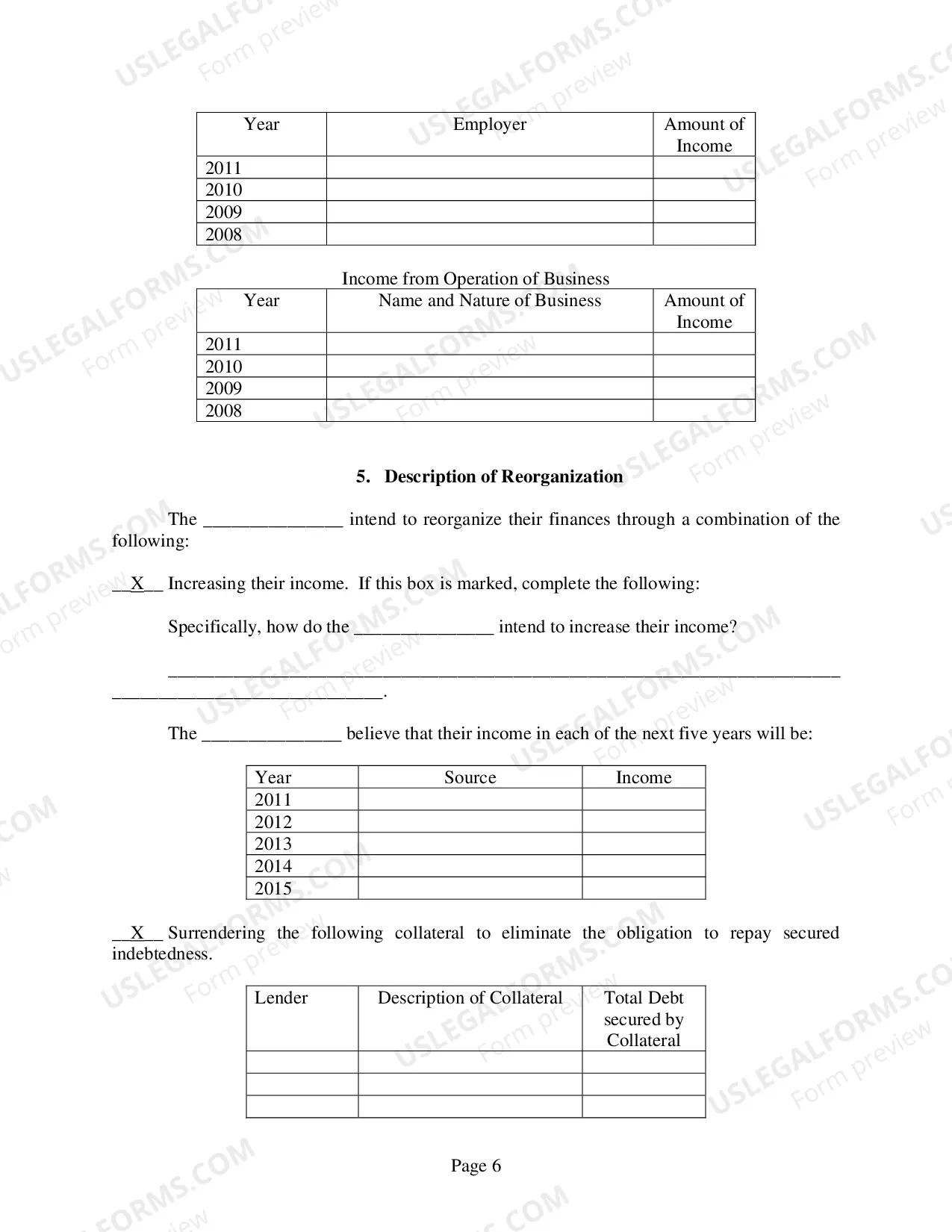 Preview Model Individual Chapter 11 Plan (modified 03/18/2016)