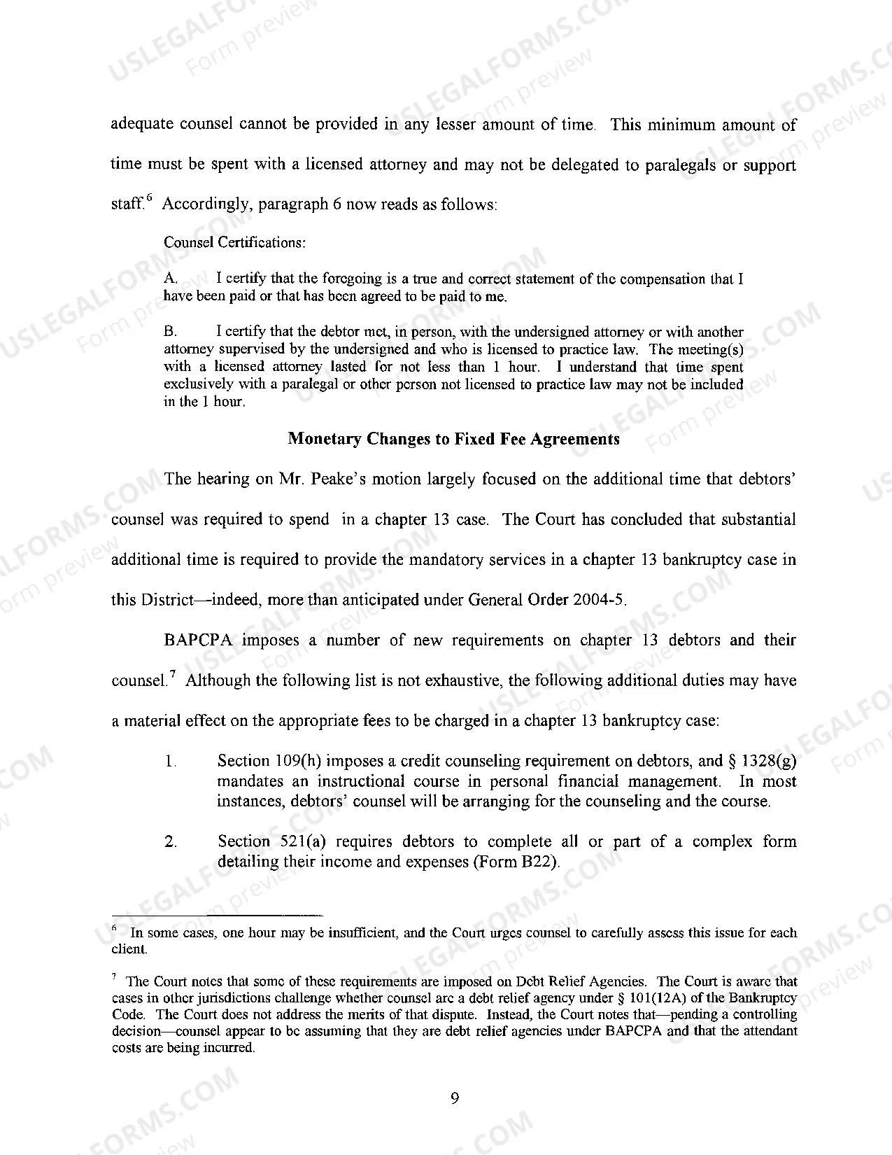 Preview Fee Applications for Debtors' Attorney