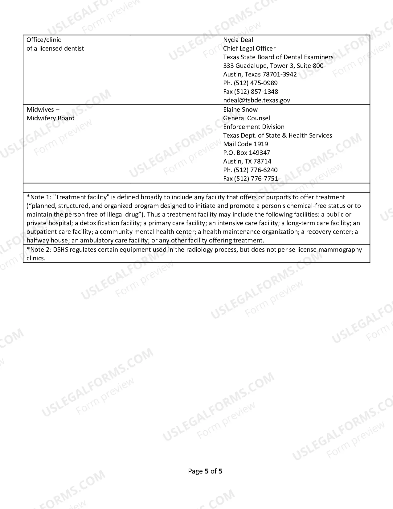 Preview Texas Healthcare Agency Addresses