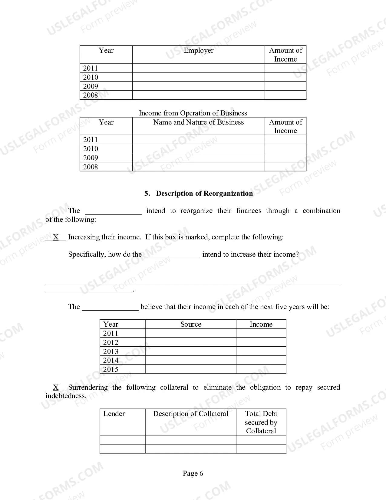 Preview Model Individual Chapter 11 Plan