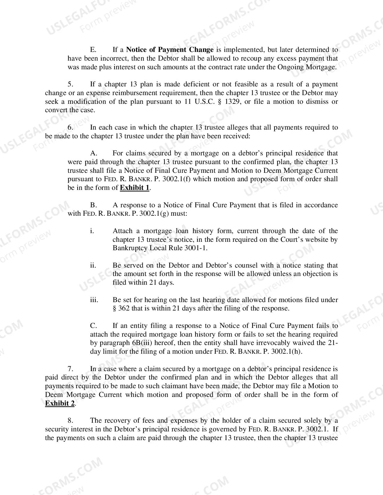Preview Chapter 13 Trustee Procedures for Payment of Home Mortgages