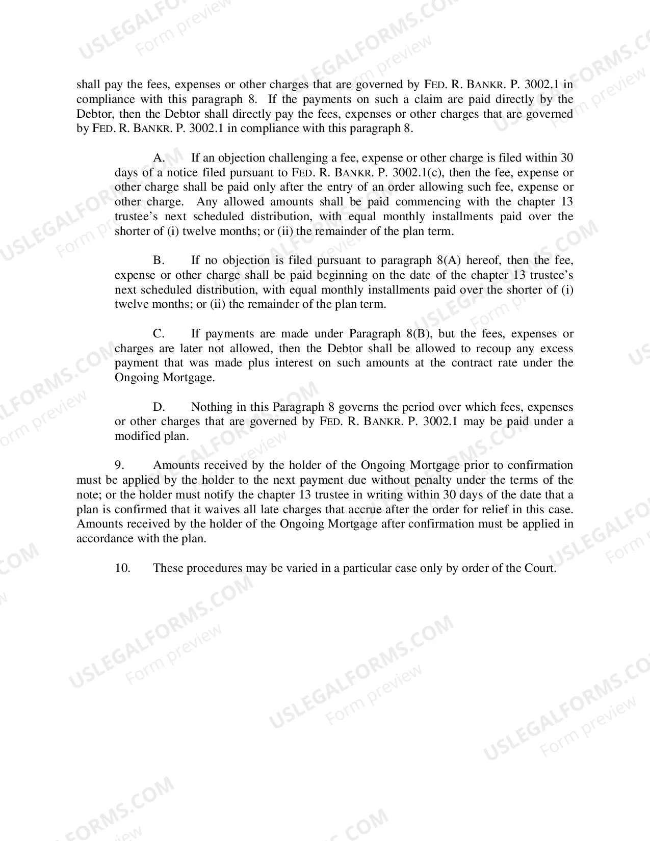 Preview Chapter 13 Trustee Procedures for Payment of Home Mortgages