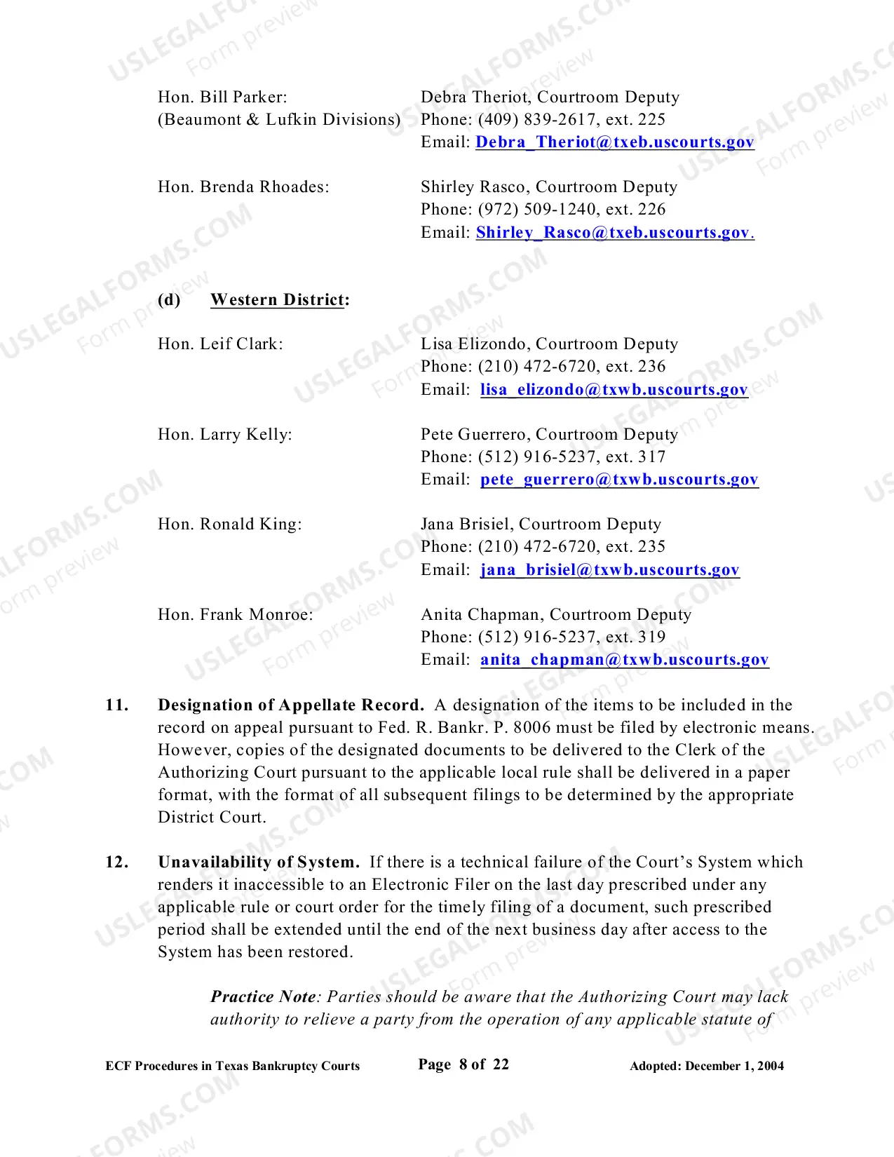Preview Administrative Procedures for the Filing, Signing, and Verifying of Documents by Electronic Means in Texas Bankruptcy Courts