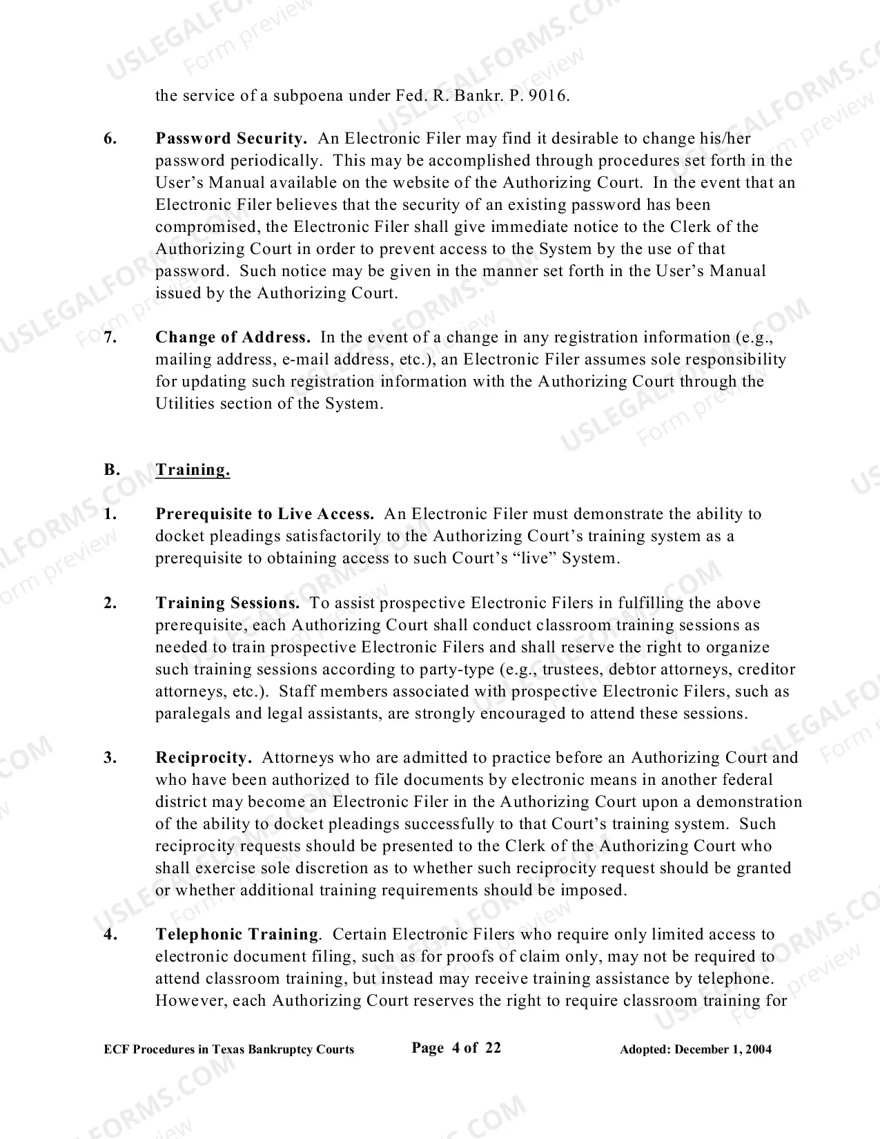 Preview Administrative Procedures for the Filing, Signing, and Verifying of Documents by Electronic Means in Texas Bankruptcy Courts
