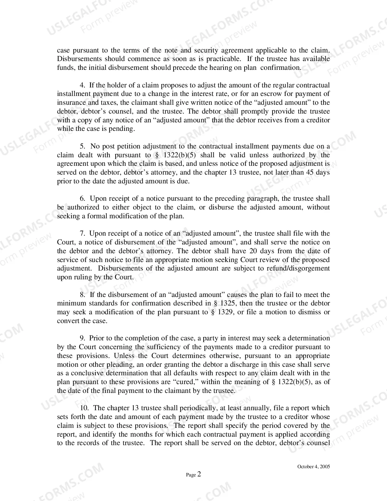 Preview Chapter 13 Trustee Procedures for Payment of Home Mortgages