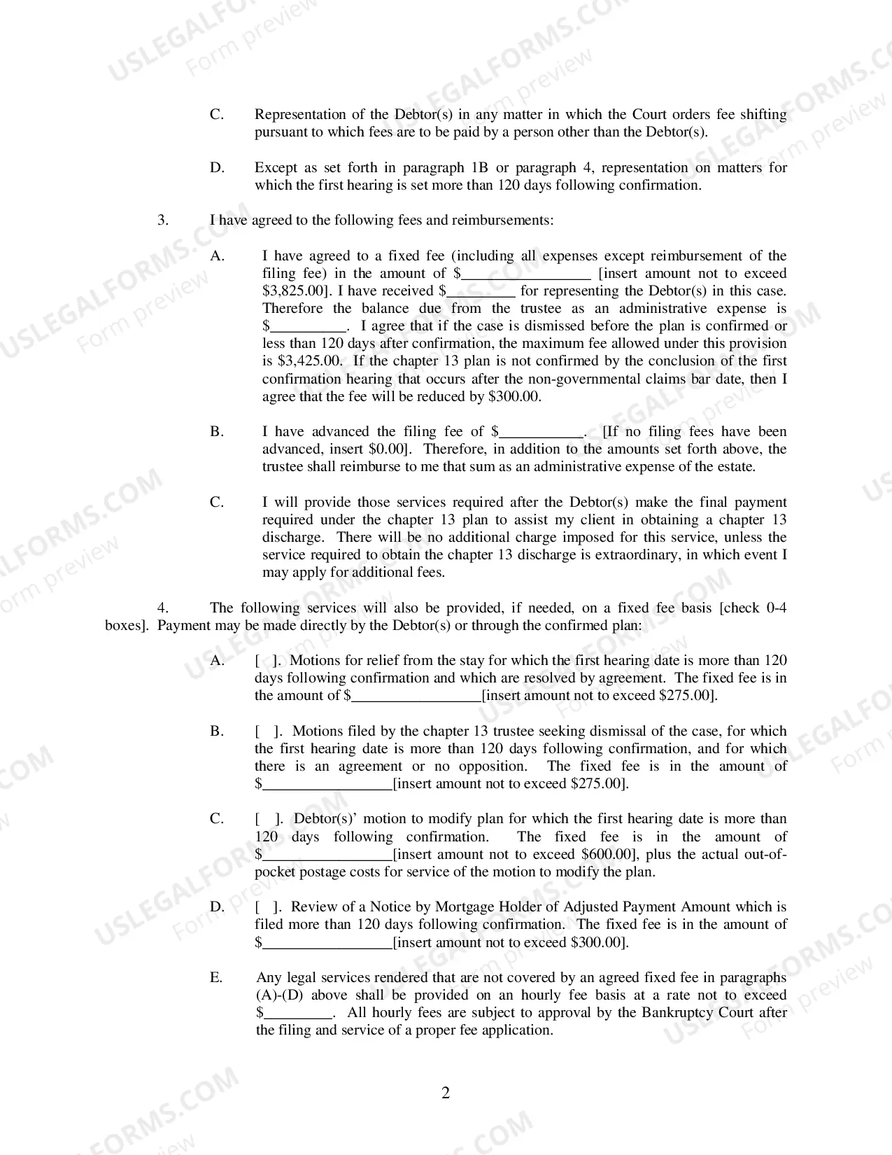 Preview Application for Approval of Fixed Fee in Chapter 13 Standard Cases