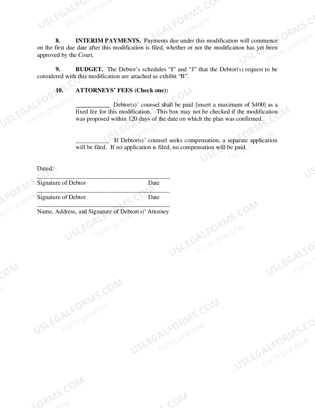 Preview Motion to Modify Confirmed Plan
