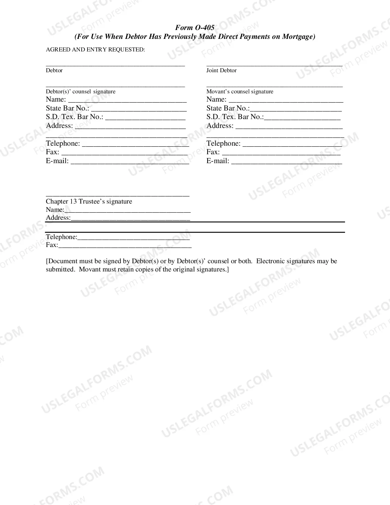 Preview Agreed Order Conditioning Automatic Stay on Home (O-405)