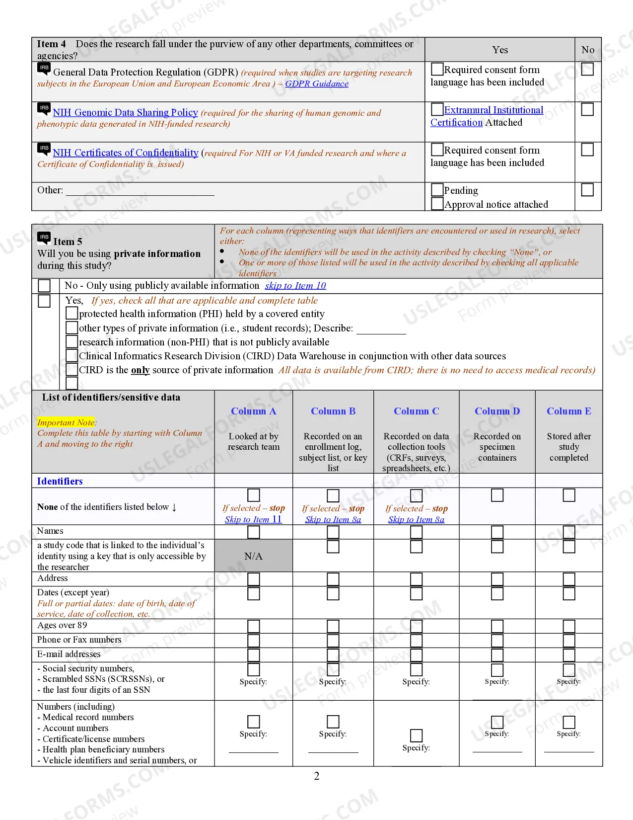 Preview Institutional Research Application - Texas