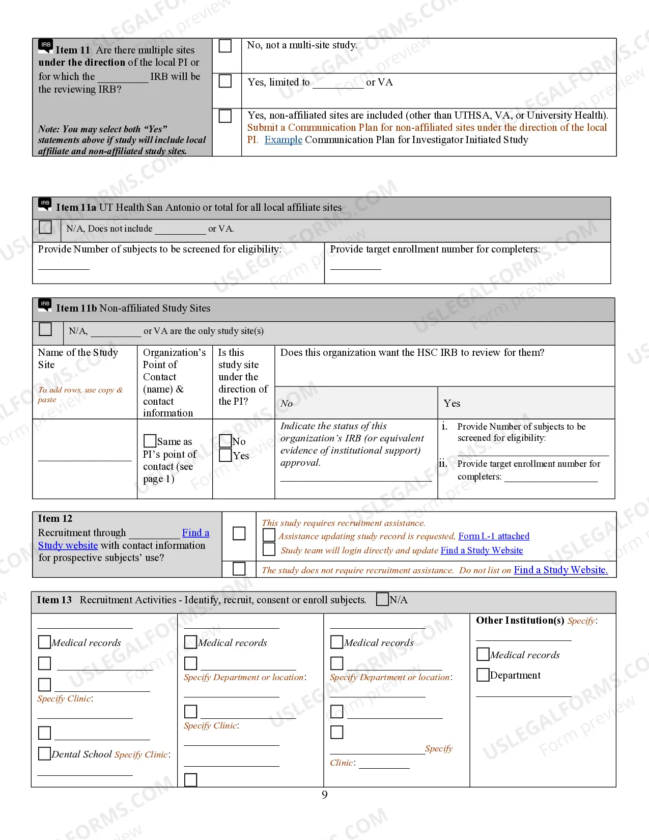Preview Institutional Research Application - Texas